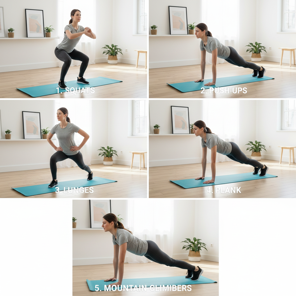 Body weight exercises for beginners to lose weight at home