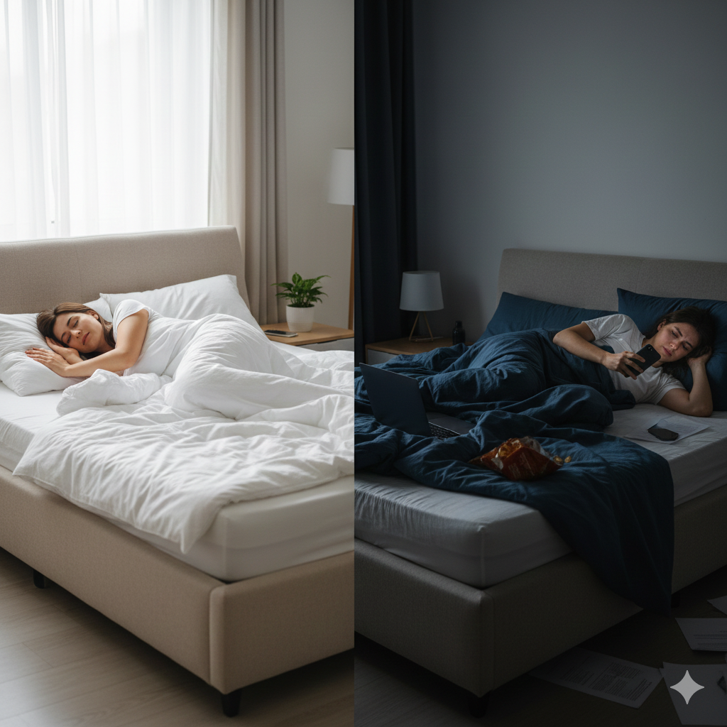 Difference between quality sleep and poor sleep for weight loss